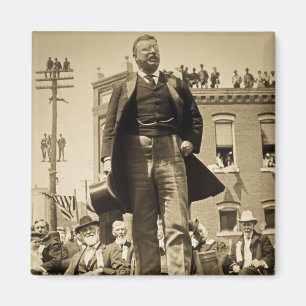 Karte 1905 Teddy Roosevelt Stereoview Vintag Magnet