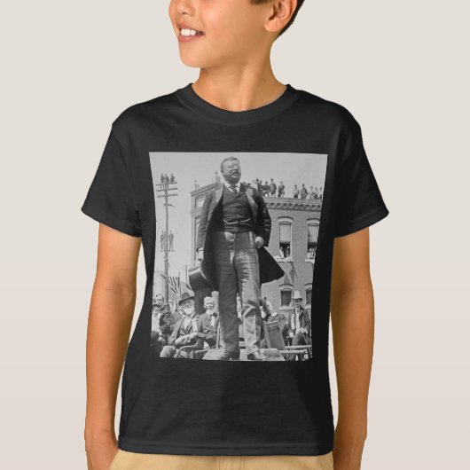 Karte 1905 Teddy Roosevelt Stereoview Vintag T-Shirt (Vorderseite)