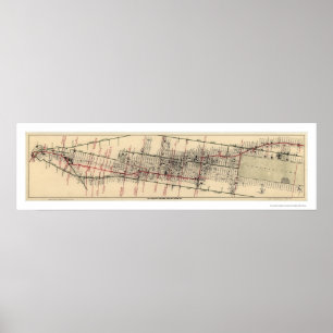 Karte 1906 Manhattans New York Poster