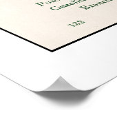 Karte 1914, Palo Alto San José Poster (Ecke)