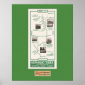 Karte 1914, Redlands to Perris Poster (Vorne)