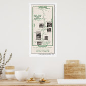 Karte 1914, SF bis Petaluma Poster (Küche)