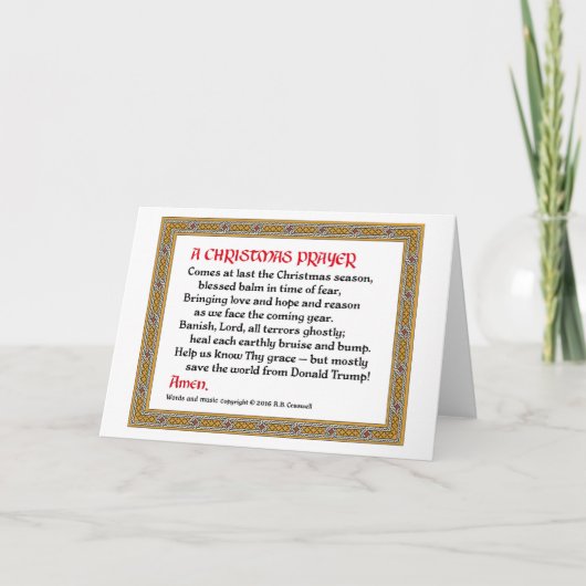 Karte #2 des Weihnachtsgebets-(Donald Trump) (Vorderseite)