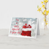 KARTE "3 YR ALT" MIT SANTA/CAROLERS (Gelbe Blume)