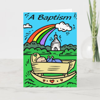 Karte: "A BAPTISM" Karte
