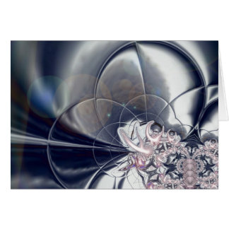 Karte Abstrakte Art Silber und rosa Perlen