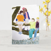 Karte, Adoption ist Liebe, glücklicher Karte (Gelbe Blume)