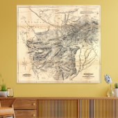 Karte Afghanistans (1879) Leinwanddruck (Insitu (Wohnzimmer))