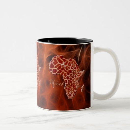 Karte AFRICA Giraffe Spots Wildlife Tasse (Rechts)
