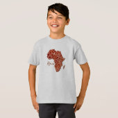 Karte AFRICA L'Afrique Giraffe Spots Design T-Shirt (Vorne ganz)