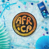 Karte Afrika Pappteller (Party)