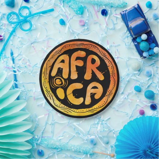 Karte Afrika Pappteller (Party)