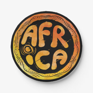 Karte Afrika Pappteller