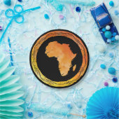 Karte Afrika Pappteller (Party)