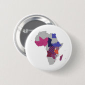Karte Afrika Politischer geographischer Kontinent Button (Vorne & Hinten)