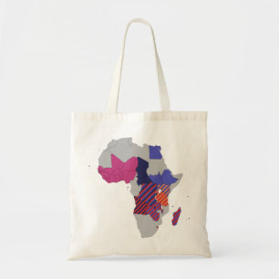 Karte Afrika Politischer geographischer Kontinent Tragetasche