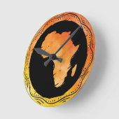 Karte Afrika Runde Wanduhr (Winkel)