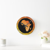 Karte Afrika Runde Wanduhr (Zuhause)