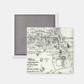 Karte Afrikas | 1500 Magnet (Vorderseite/Rückseite)