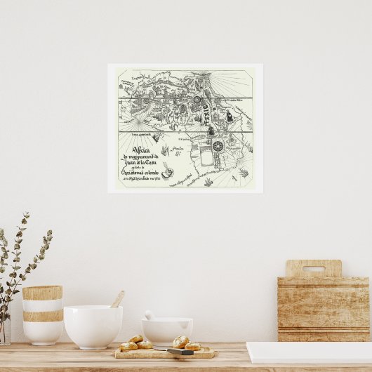 Karte Afrikas | 1500 Poster (Küche)