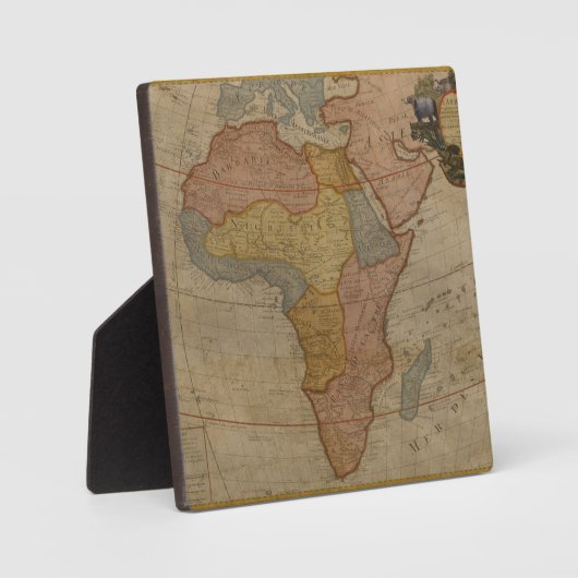 Karte Afrikas | 1700 Fotoplatte (Vorderseite)