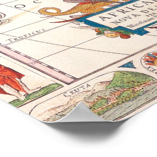 Karte Afrikas 2 Poster (Ecke)