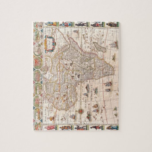 Karte Afrikas 3 Puzzle (Vertikal)