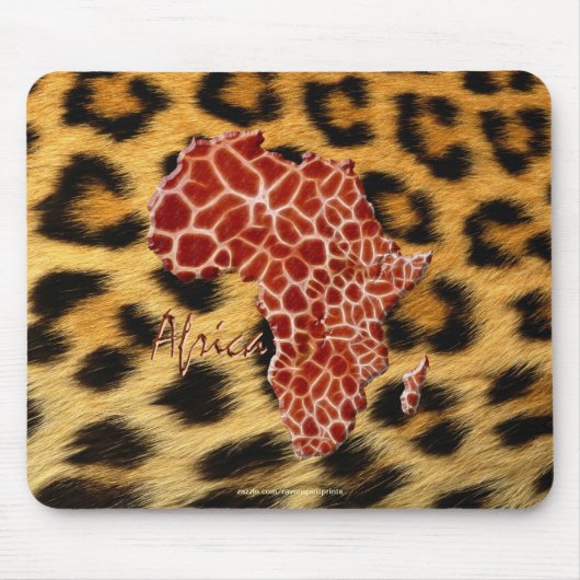 Karte Afrikas, der dunkle Kontinent Mousepad (Vorne)