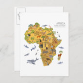 Karte Afrikas | Flora und Fauna (Vorne/Hinten)