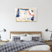 Karte Afrikas Leinwanddruck (Insitu (Schlafzimmer))