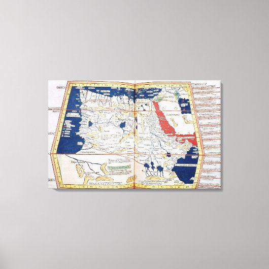 Karte Afrikas Leinwanddruck (Vorderseite)