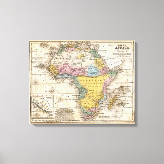 Karte Afrikas Leinwanddruck (Vorderseite)