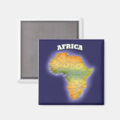 Karte Afrikas Magnet (Vorderseite/Rückseite)