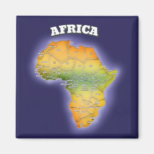 Karte Afrikas Magnet