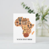 Karte Afrikas mit afrikanischem Kulturerbe (Stehend Vorderseite)