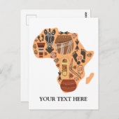 Karte Afrikas mit afrikanischem Kulturerbe (Vorne/Hinten)