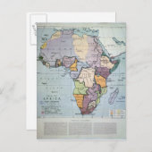 Karte Afrikas mit den Vertragsgrenzen von 1891 (Vorne/Hinten)