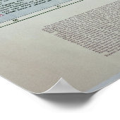 Karte Afrikas mit den Vertragsgrenzen von 1891 Poster (Ecke)