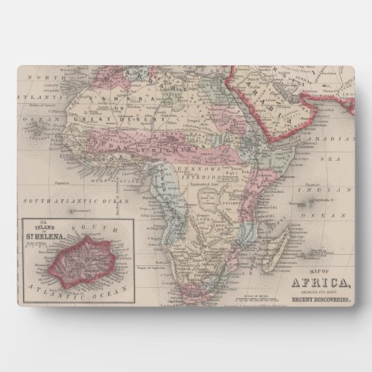Karte Afrikas mit St Helena Fotoplatte (Vorderseite)