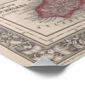 Karte Afrikas mit St Helena Poster (Ecke)