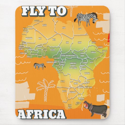 Karte Afrikas Mousepad (Vorne)