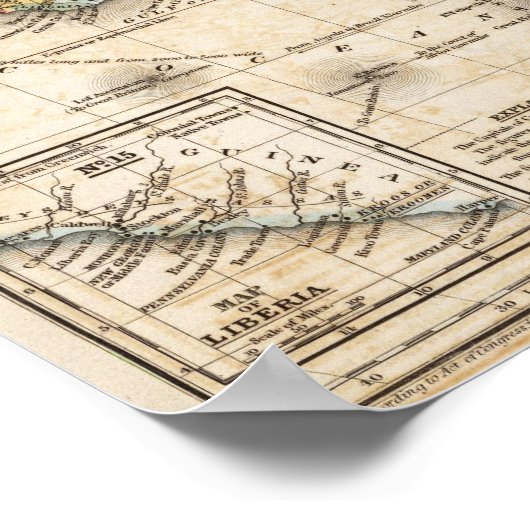 Karte Afrikas Poster (Ecke)