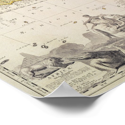 Karte Afrikas Poster (Ecke)