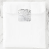 Karte Afrikas Quadratischer Aufkleber (Tasche)