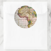 Karte Afrikas Runder Aufkleber (Tasche)