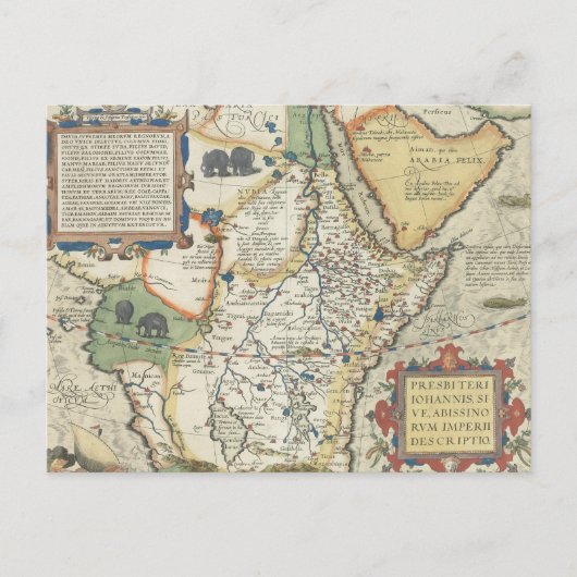 Karte Afrikas und der Arabischen Halbinsel (Vorderseite)