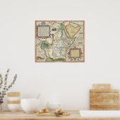 Karte Afrikas und der Arabischen Halbinsel Poster (Küche)