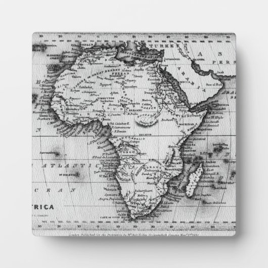 Karte Afrikas | von Thomas Stirling eingraviert Fotoplatte (Vorderseite)