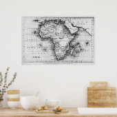 Karte Afrikas | von Thomas Stirling eingraviert Poster (Küche)