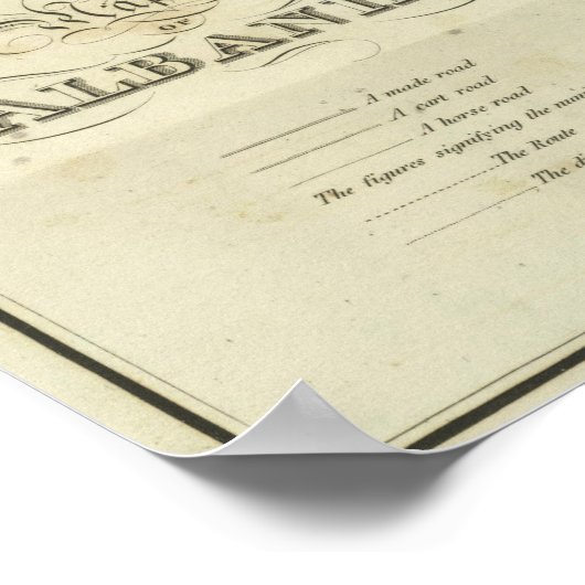 Karte Albaniens Poster (Ecke)